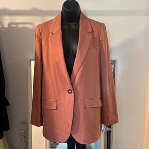 Women's Rust Single-Button Blazer Jacket
